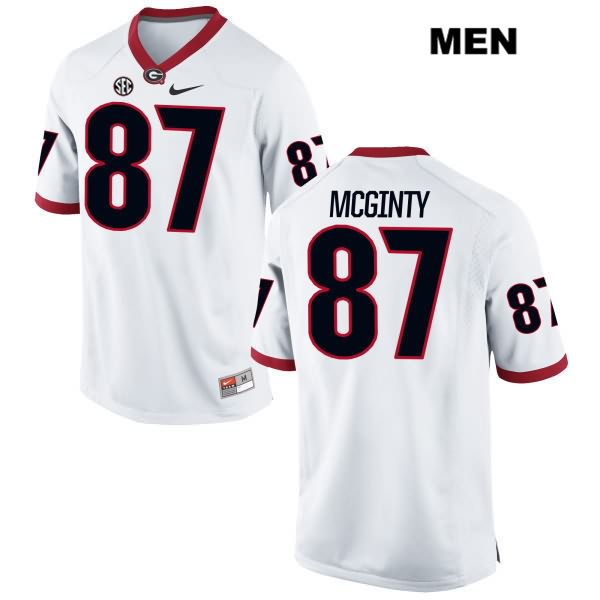 Georgia Bulldogs Men's Miles McGinty #87 NCAA Authentic White Nike Stitched College Football Jersey PDZ3656EH